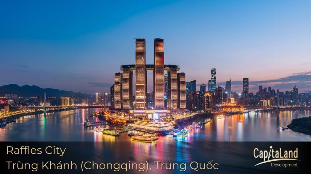 Raffles City – tổ hợp bất động sản biểu tượng của CapitaLand tại châu Á.