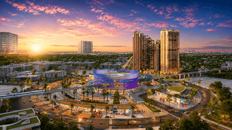 Căn hộ Nam Mekong Grand Plaza nằm ngay trung tâm thành phố mới bên cạnh Nhà ga Metro & WTC Gateway